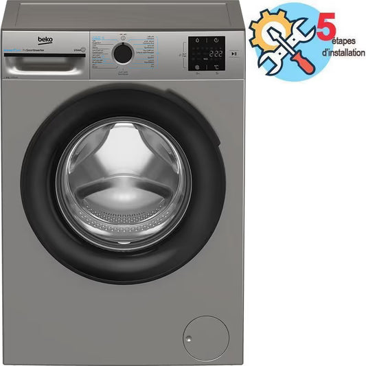 Machine à laver Frontal BEKO 8kg  BM3WFT38200BS- Gris