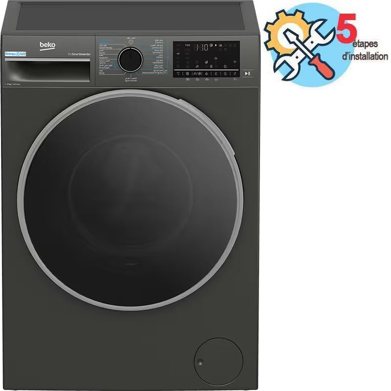 Machine à laver Frontal BEKO 12kg B5WFT612400MG - Gris