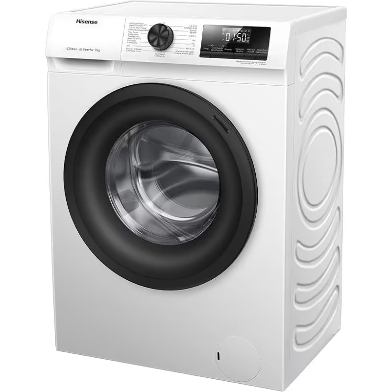 Lave Linge Frontal HISENSE WFQP8014EVM Inverter 8kg - Blanc