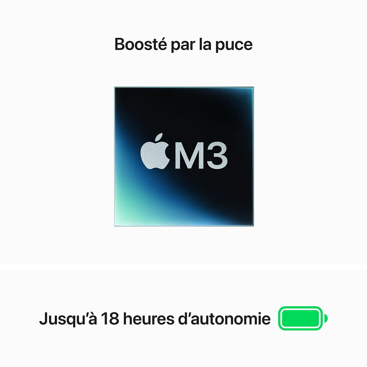Apple - 15" MacBook Air M3 (2024) 16 Go 256 Go - Gris sidéral  (MC9D4FN/A)