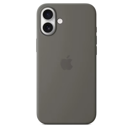 Coque en Silicone MagSafe pour iPhone 16 - Gris minéral