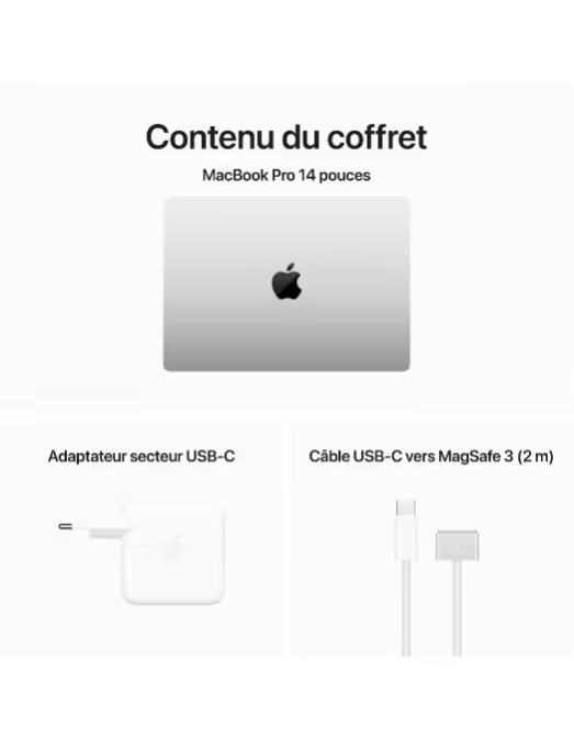 Apple - 14" - MacBook M3 Pro - RAM 18Go - Stockage 512Go - Gris sidéral - Azerty