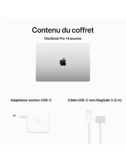 Apple - 14" - MacBook M3 Pro - RAM 18Go - Stockage 512Go - Gris sidéral - Azerty