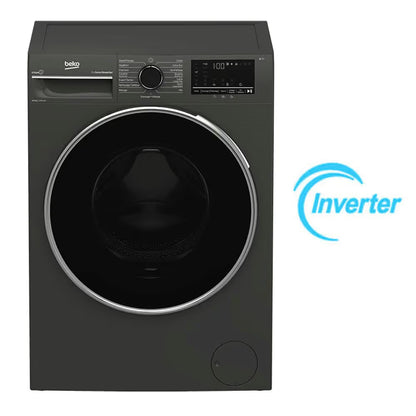 Machine à Laver Frontale Beko 10.5Kg B3WFT410542MG Inverter - Gris