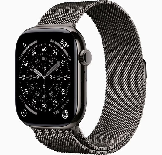 Apple Watch Series 11 GPS + Cellular - 46mm - Boîtier Slate Titane  - Bracelet Slate Boucle Milanese