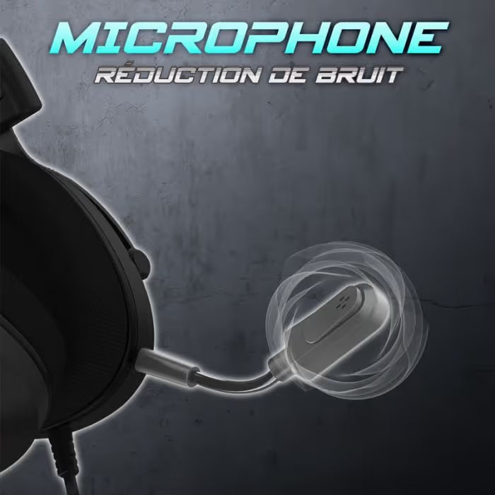 Micro Casque Gaming Filaire Spirit Of Gamer Elite H40 RGB - Noir