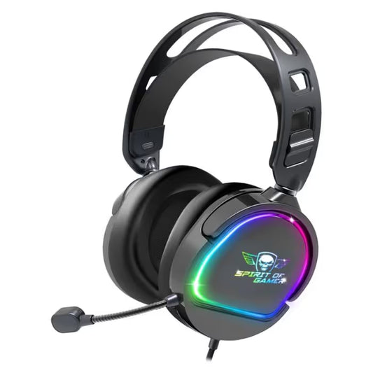 Micro Casque Gaming Filaire Spirit Of Gamer Pro H6 RGB - Noir