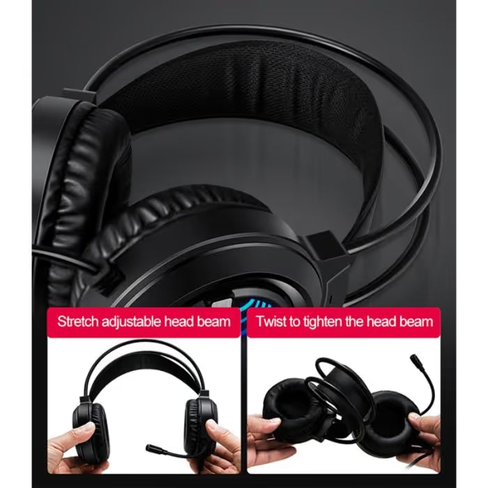 Micro Casque Gaming Filaire T-Wolf H130 RGB- Noir
