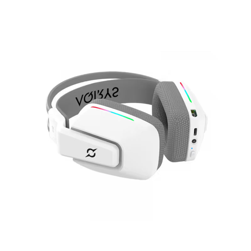 Micro Casque Gaming Sans Fil AQIRYS Alya Stéréo RGB - Blanc