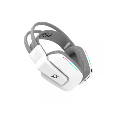 Micro Casque Gaming Sans Fil AQIRYS Alya Stéréo RGB - Blanc