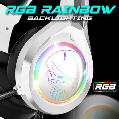 Micro Casque Gaming Filaire Spirit Of Gamer Pro H8 Led RGB - Blanc