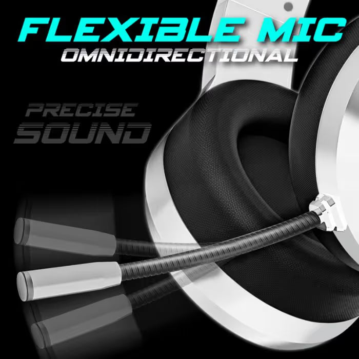 Micro Casque Gaming Filaire Spirit Of Gamer Pro H8 Led RGB - Blanc