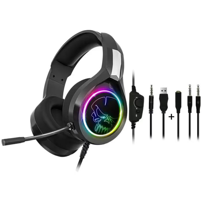 Micro Casque Gaming Filaire Spirit Of Gamer Pro H8 Led RGB - Noir