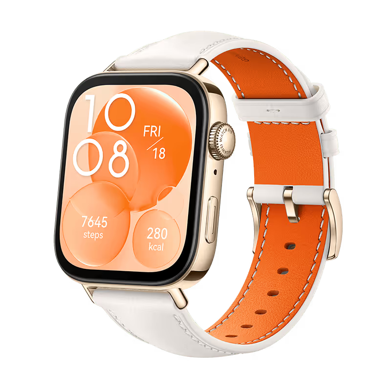 Montre Connectée HUAWEI Watch Fit 3 - Blanc Cuir