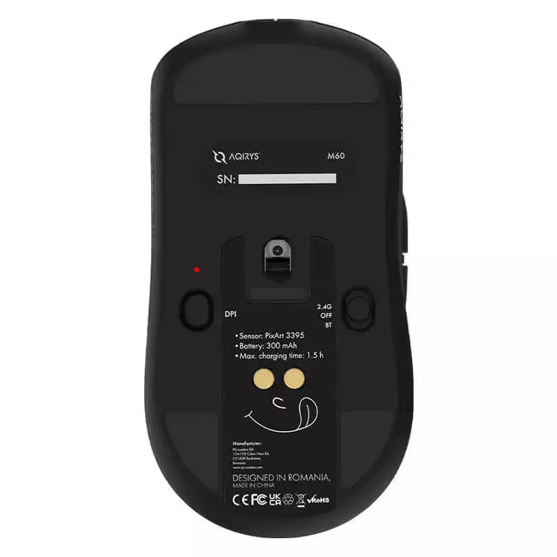 Souris Gaming Sans Fil AQYRYS M60 - Noir