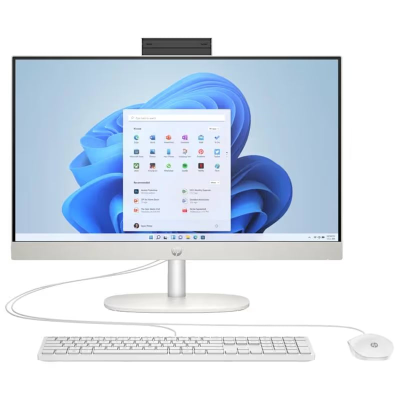 PC de Bureau All In One HP AI 24-cr2023nk Ultra 5 225U 8Go 512Go SSD - Blanc