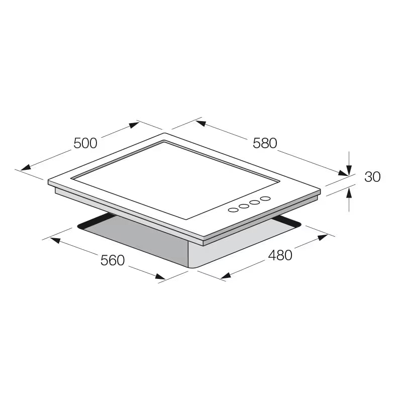 Plaque de Cuisson Encastrable FOCUS F400X 4 Feux 60cm - Inox