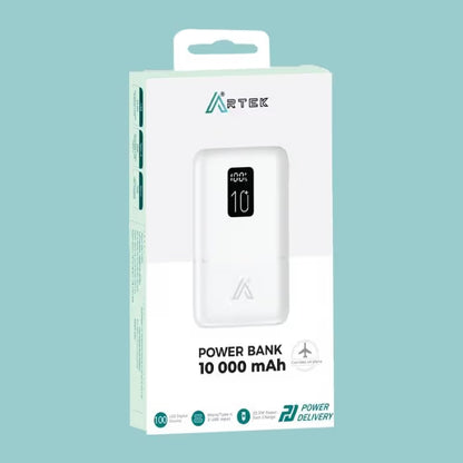 Power Bank ARTEK 10000mAh - Blanc