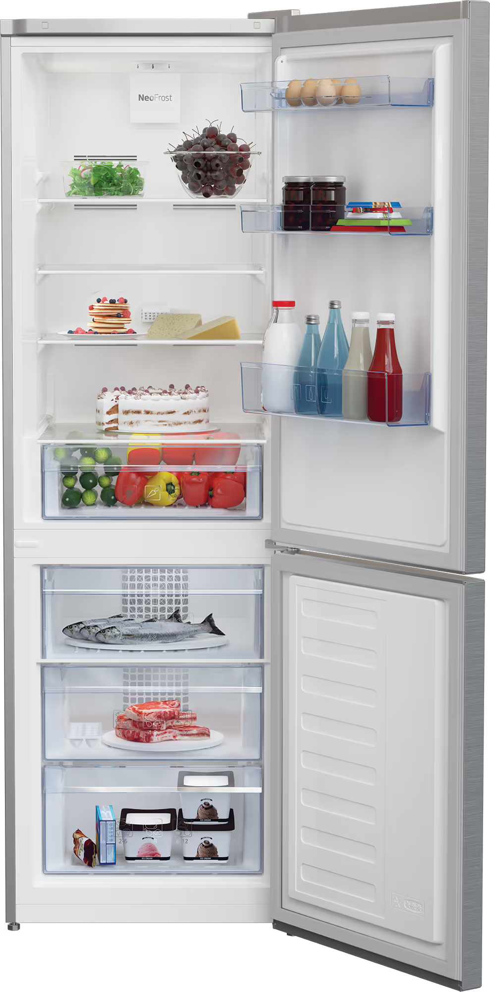 Réfrigérateur Combiné BEKO RCNA420SX 420 Litres NoFrost  - Silver