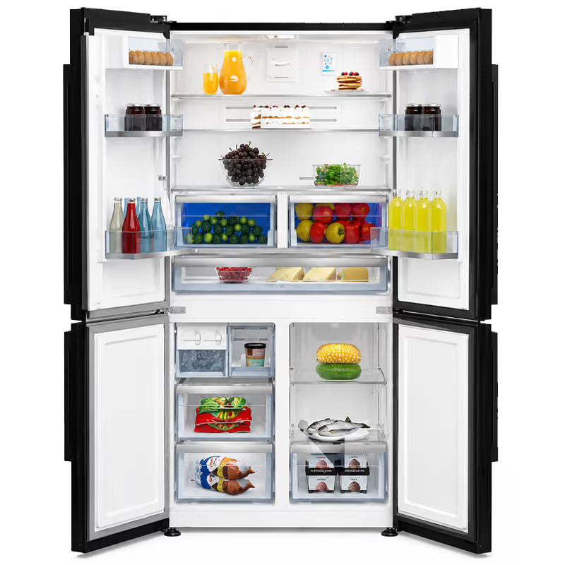 Réfrigérateur Side By Side BEKO GN141622GB 680L NoFrost - Black glass