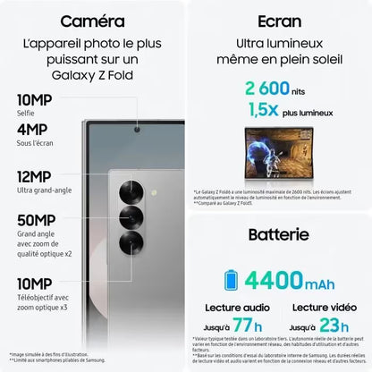 Samsung Galaxy Z Fold 6 256 Go - Gris