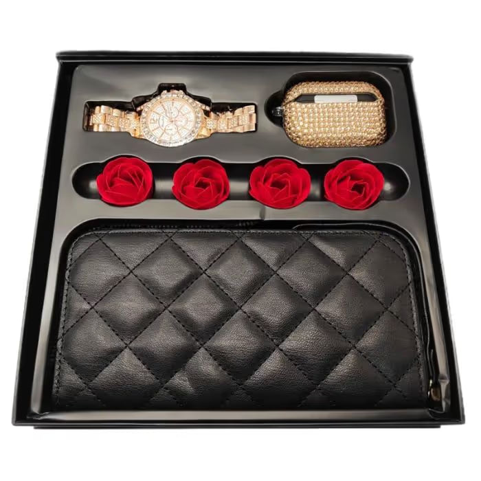 Coffret Haino Teko Montre GP-25+ Portefeuille pour Femme + Airpods