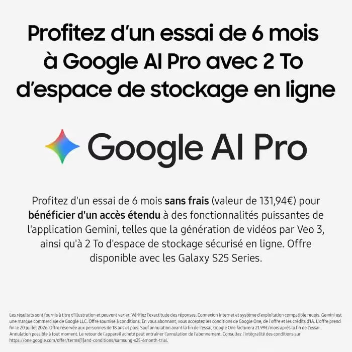 Samsung Galaxy S25 FE AI Smartphone 256Go - Noir Absolu