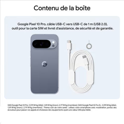 Smartphone Google Pixel 10 Pro 6,3" 5G Double SIM 256Go - Jade