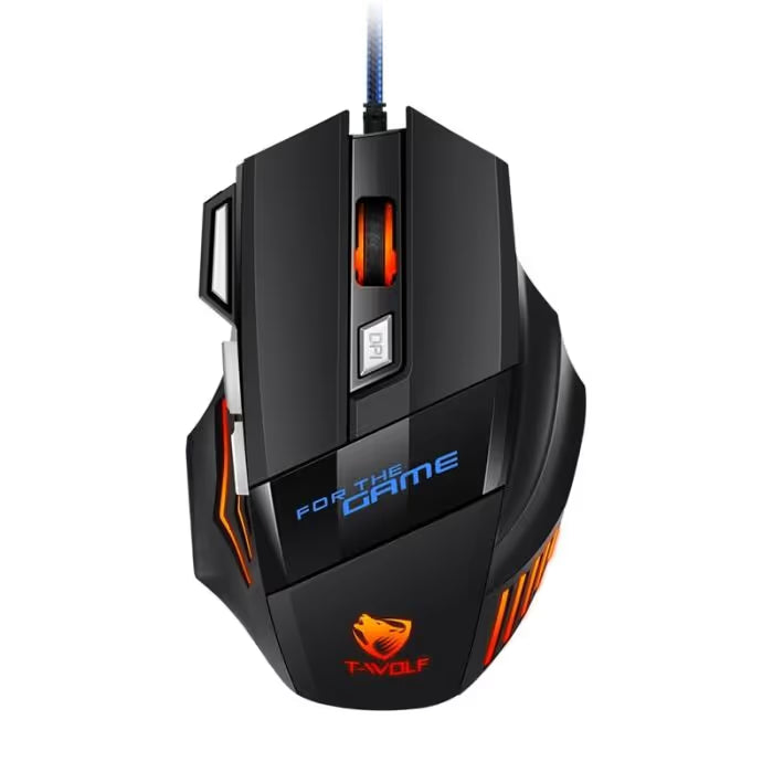 Souris Gaming Filaire T-Wolf M1 RGB - Noir