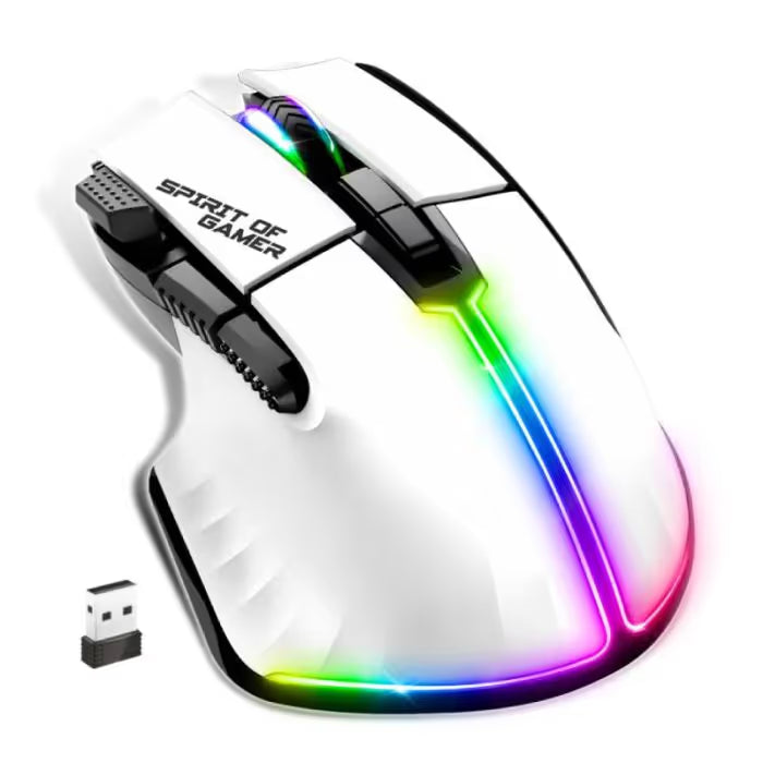 Souris Gaming Sans Fil Spirit Of Gamer Pro-M5 RGB - Blanc