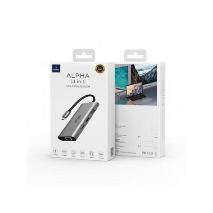 WIWU ALPHA 11 IN 1 USB-C HUB A11312H - GRAY