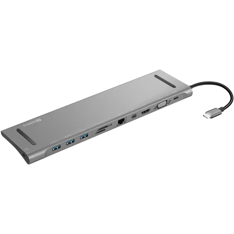 Station D’accueil tout en 1 USB-C Sandberg 136-23 - Gris