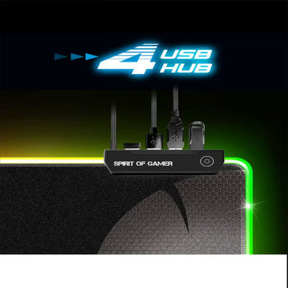 Tapis De Souris Gamer Spirit Of Gamer DARKSULL HUB RGB XXXL - Noir