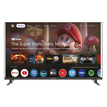 Tv MAXWELL 65" MG60SB QLed 4K Smart Google Tv Récepteur Intègre avec barre de son - Noir