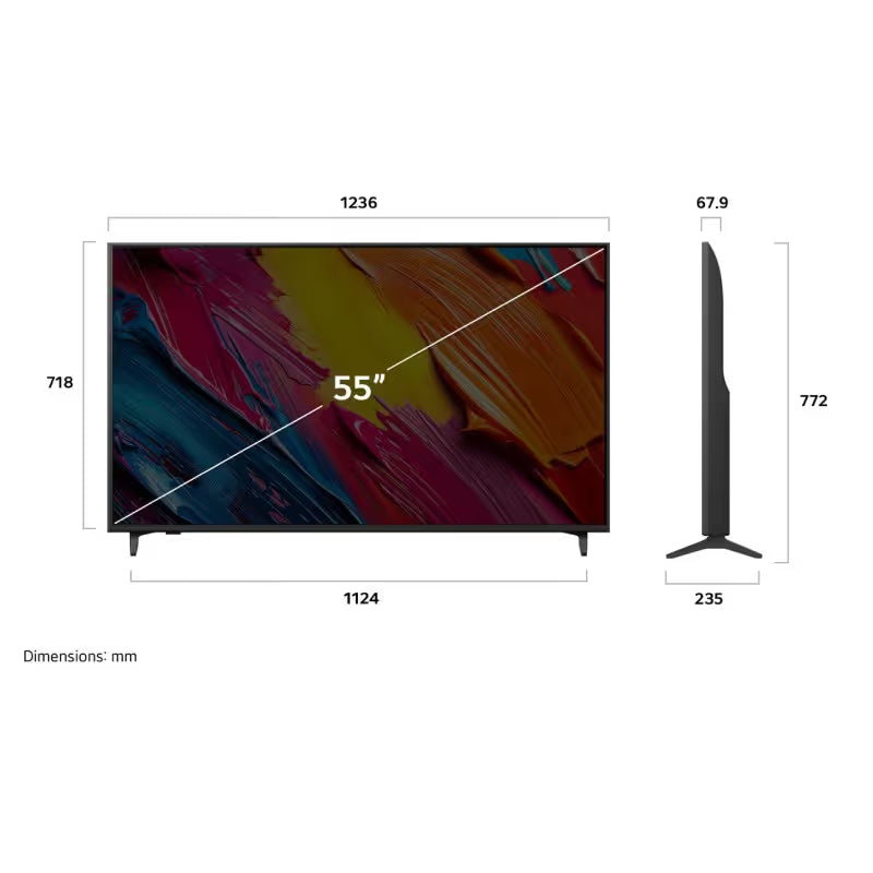 TV LG 55 '' QNED EV AI QNED70 4K Smart TV 2025 - Noir