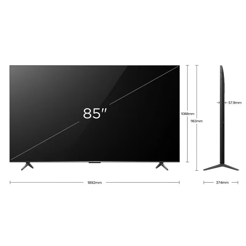 TV TCL 85" Smart TV QLED MINI LED TV-TCL-85C6K- Noir