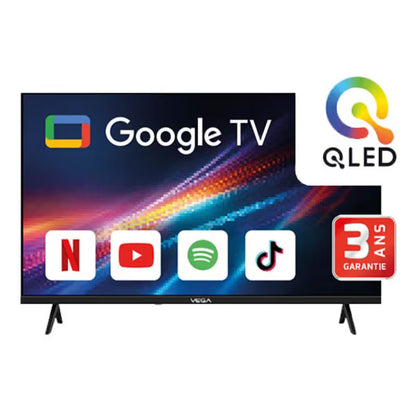 Tv VEGA 43" Smart Qled FHD Avec Récepteur Intégré - Noir