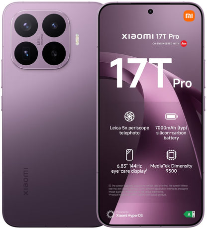 Xiaomi 17T Pro 5G 12 Go 256 Go - Violet