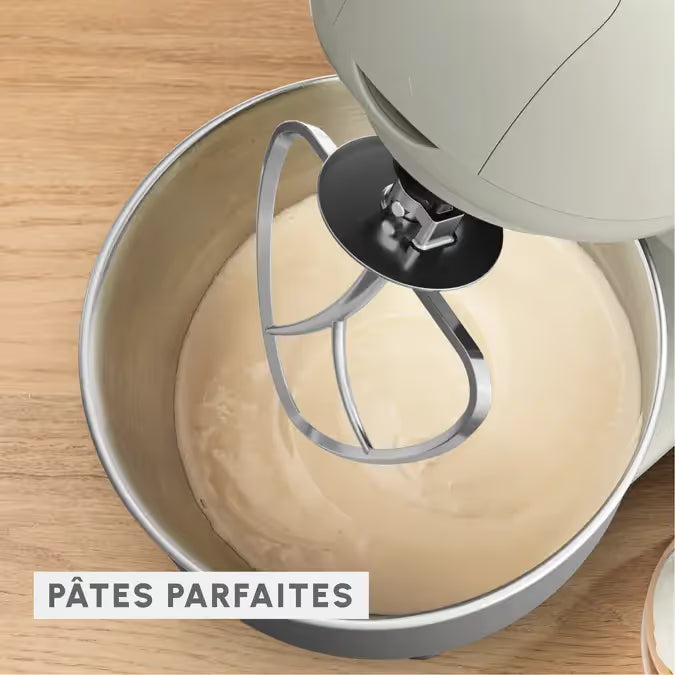 Robot Pétrin Moulinex Master Chef 800W Bake Essential Ivoire- Blanc