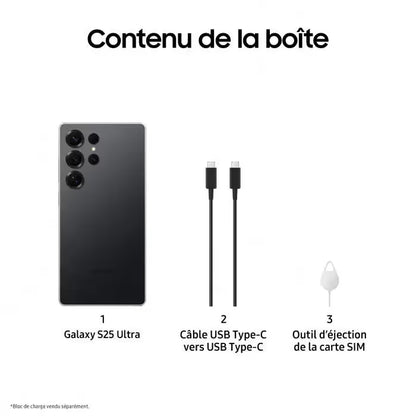 Samsung Galaxy S25 Ultra 12Go 512Go - Noir Titane
