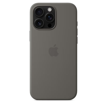 Coque en Silicone MagSafe pour iPhone 16 Pro - Gris minéral