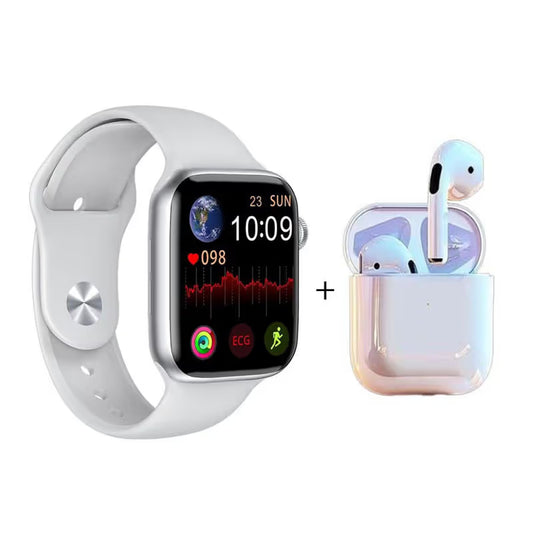 Coffret W26 Pro Max Série 8 Montre Connectée + Airpods - Blanc